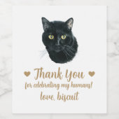 オーダーメイド 猫の結婚式 ワインラベル (シングルラベル)
