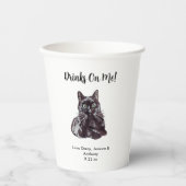 オーダーメイド 猫の結婚式 紙コップ (正面)