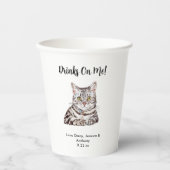オーダーメイド 猫の結婚式 紙コップ (正面)