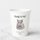 オーダーメイド 猫の結婚式 紙コップ (裏面)
