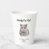 オーダーメイド 猫の結婚式 紙コップ (正面)