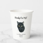 オーダーメイド 猫の結婚式 紙コップ (正面)