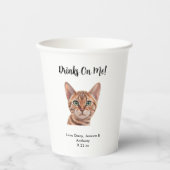 オーダーメイド 猫の結婚式 紙コップ (正面)