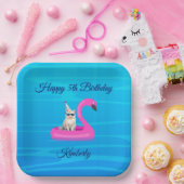 オーダーメイド 猫 フロート ペーパープレート (パーティー)