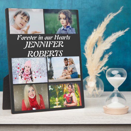 オーダーメイド 現代葬儀 6枚 写真コラージュ フォトプラーク (側面)