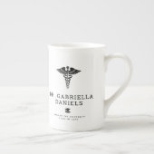 オーダーメイド 現代 医学部 医師 卒業 ボーンチャイナマグカップ (右)