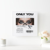 オーダーメイド 画像 & テキスト | パーソナライズド スクエア壁時計 (ホーム)