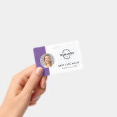オーダーメイド 社員証 - 写真、ロゴ、名前 ID バッジ (手持ち)