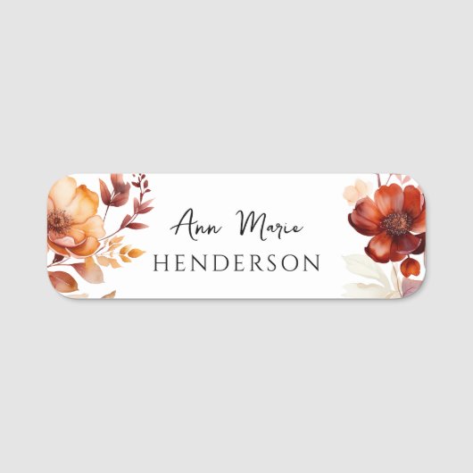 オーダーメイド 秋の野の花 名札 (正面)