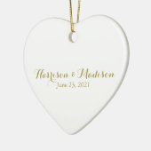オーダーメイド 筆記体 結婚式 新郎新婦 名前 記念日 セラミックオーナメント (左)