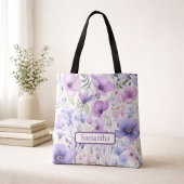 オーダーメイド 紫の花の名前 トートバッグ