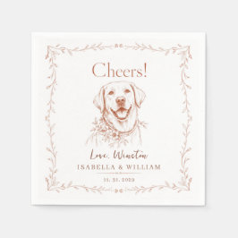 オーダーメイド 結婚式 ペット プリント フローラル スタンダードカクテルナプキン