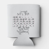 オーダーメイド 結婚記念日 カレンダー 日付入り 陶器 缶クーラー (裏面)