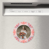 オーダーメイド 結婚記念日 ピンク ピーチ 星 写真 マグネット (インサイチュ (食洗機))