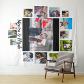 オーダーメイド 結婚記念日 15枚 フォト コラージュ タペストリー (インサイチュ(横))