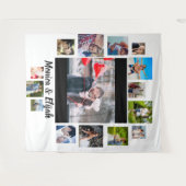 オーダーメイド 結婚記念日 15枚 写真 コラージュ タペストリー (正面(横))