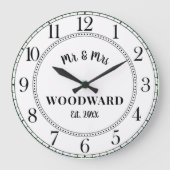 オーダーメイド 結婚記念 ウェディング 新婚 大型 時計 (正面)