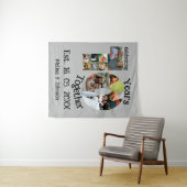 オーダーメイド 結婚10周年 11枚 フォトコラージュ タペストリー (インサイチュ(横))