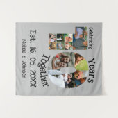 オーダーメイド 結婚10周年 11枚 フォトコラージュ タペストリー (正面(横))