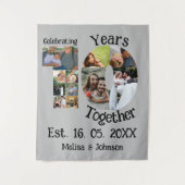 オーダーメイド 結婚10周年 11枚 写真コラージュ タペストリー (正面)