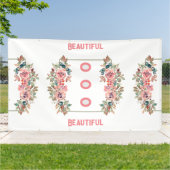 オーダーメイド 美しいテキスト ウェディングサイン ポスター バナー 横断幕 (外側)