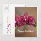 オーダーメイド 美しい 赤いラン 生日 ポストカード (正面/裏面)