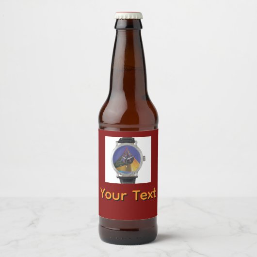 オーダーメイド 腕時計 ビール瓶 ビールラベル (正面)