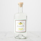 オーダーメイド 自家製 リモンチェッロ イタリア国旗 トリコロール リキュールボトルラベル (正面)