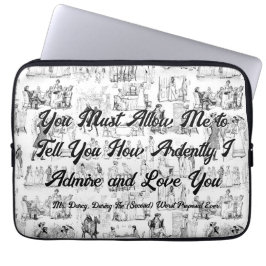 オーダーメイド 自由文言 Pride and Prejudice ardently 引用 ラップトップスリーブ