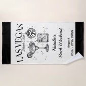 オーダーメイド 花嫁とブライズメイド ラスベガス バチェロレッテ ビーチタオル (正面)