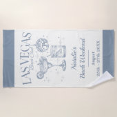 オーダーメイド 花嫁とブライズメイド ラスベガス バチェロレッテ ビーチタオル (正面)