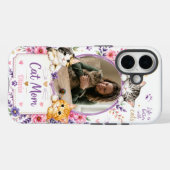 オーダーメイド 花柄 猫ママ 写真 フォンケース Case-Mate iPhoneケース (裏面 (横))