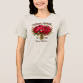 オーダーメイド 花農家 フラワー ビジネス 名入れ トライブレンドＴシャツ (正面)