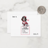 オーダーメイド 英語 スプリンガー・スパニエル バレンタイン ノートカード (正面/裏面インサイチュ)