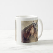 オーダーメイド 茶色の馬の絵 コーヒーマグカップ (正面右)