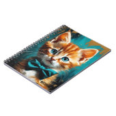 オーダーメイド：蝶ネクタイ付き子猫 | ノートブック (左側)