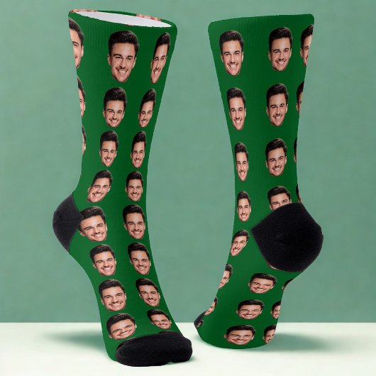 オーダーメイド 複数顔入りソックス - お好きな画像を追加 ソックス