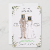 オーダーメイド 記念日パーティーポスター 結婚式の保存 招待状 (正面)