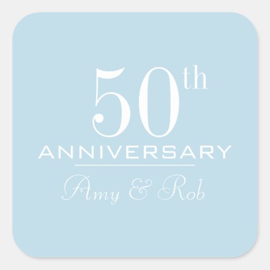 オーダーメイド 記念日 現代的 おしゃれ ミニマリスト スクエアシール (正面)