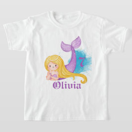オーダーメイド 誕生日の少女 人魚姫 Tシャツ
