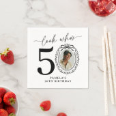 オーダーメイド 誕生日 ナプキン 50歳 写真入り スタンダードカクテルナプキン (インサイチュ)