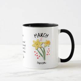 オーダーメイド 誕生月花 3月 水仙 マグカップ