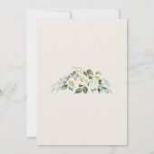 オーダーメイド 象牙色の花のイスラム結婚式 セーブザデート (裏面)