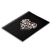 オーダーメイド 豪華 ヒョウ柄 ハート ノートブック (左側)