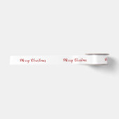 オーダーメイド 赤 白 メリークリスマス 手書き風 サテンリボン (正面)