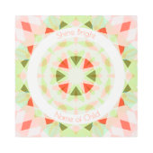 オーダーメイド 赤 緑 輝く星の名前 ベビー寝室 メタルプリント (正面)