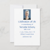 オーダーメイド 追悼サービス 青い鳥の庭の鳥 招待状 (裏面)