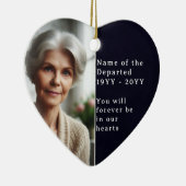 オーダーメイド 追悼 フォト 詩篇23 聖書 記念 セラミックオーナメント (右)