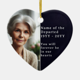オーダーメイド 追悼 フォト 詩篇23 聖書 記念 セラミックオーナメント