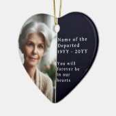 オーダーメイド 追悼 フォト 詩篇23 聖書 記念 セラミックオーナメント (左)